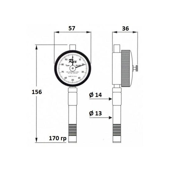 REX 2000 A - твердомер (дюрометр) Шора тип А
