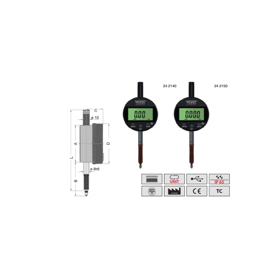 Индикаторы Vogel цифровые IP 65 с Mini USB выводом данных